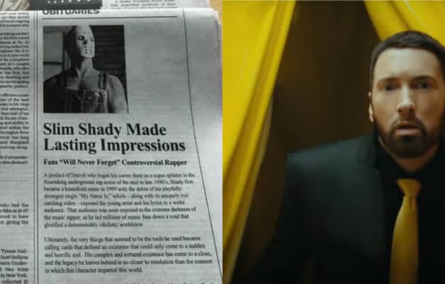 Eminem annonce la disparition de Slim Shady dans des journaux locaux de sa ville natale