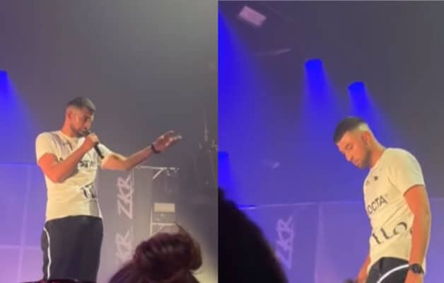 ZKR recadre un fan pendant une minute de silence à son concert