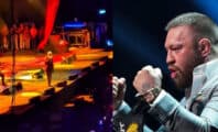 Conor McGregor hué lors d'un concert en Irlande auquel il assistait