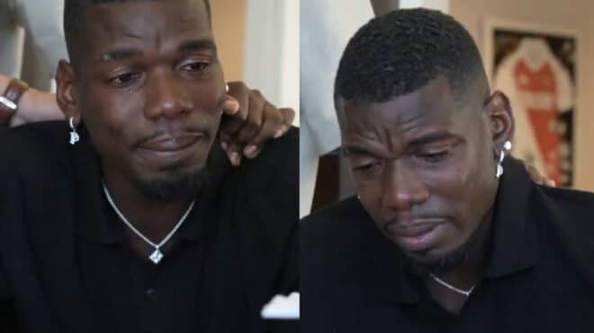 Paul Pogba en larmes lors de sa signature de contrat à Monaco