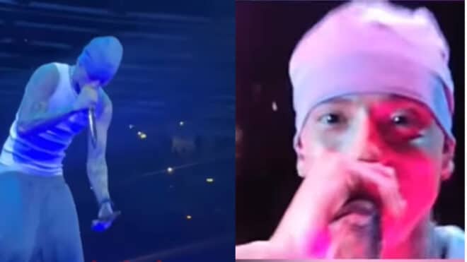 Quand un fan lance sa Nintendo DS à Central Cee sur scène