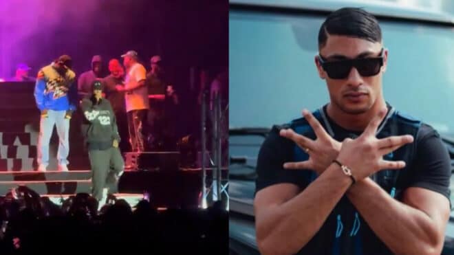 Booba envoie de la force à Maes lors de son show au festival Hypnotize
