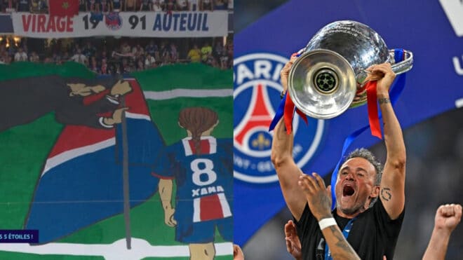 Luis Enrique honoré par un tifo des supporters parisiens pour rendre hommage à sa fille
